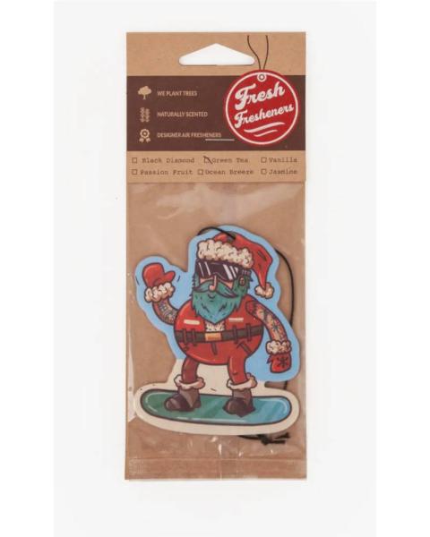 Autoduft / Lufterfrischer  Snowboarding Weihnachtsmann